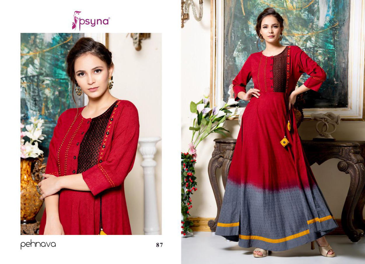 Pehnava Vol-8 Psyna Launch Rayon Cotton Gown Pehnava Vol-8 Psyna Launch Rayon Cotton Gown